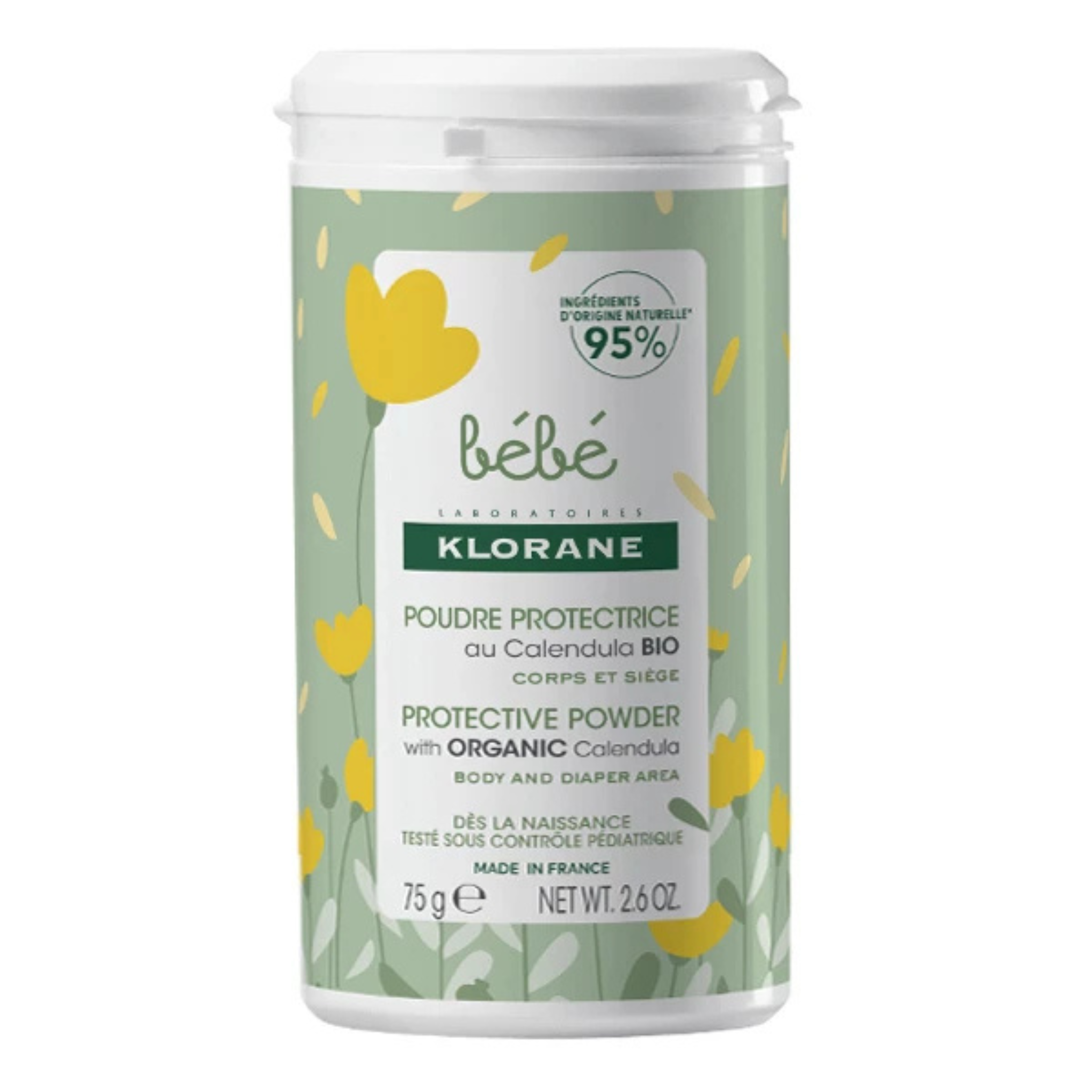 KLORANE BÉBÉ - Poudre de Toilette Protectrice au Calendula Bio, 75g – Image 2